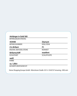 Brillant-Anhänger 1,00 ct