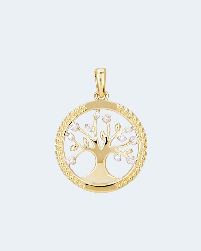 Diamant-Anhänger "Baum des Lebens" 0,0297 ct