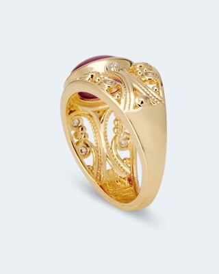 Ring mit Rubin & Zirkonen