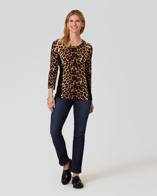 Pullover mit Animal-Sanduhr-Print