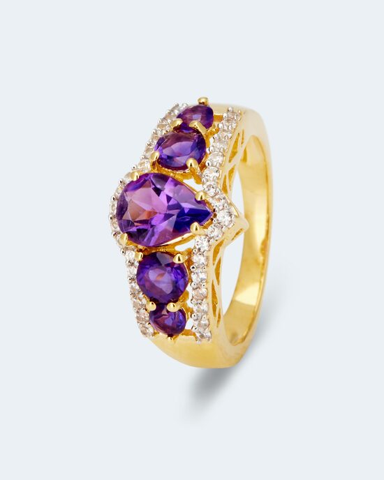 Produktabbildung für Ring mit Amethyst und Zirkon