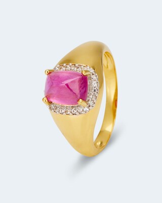 Ring mit Rubin & Zirkonen