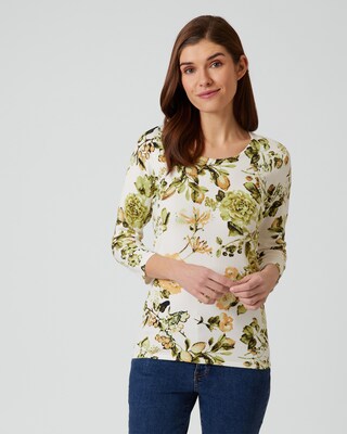 Classic Pullover "Blüten/Blätter"