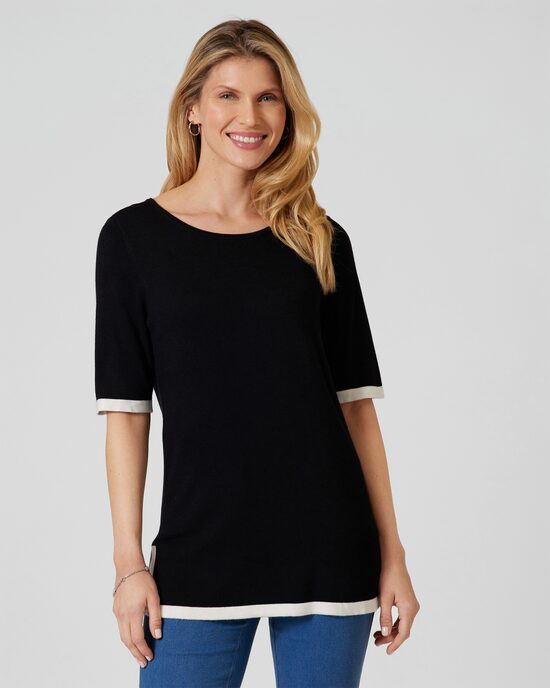 Produktabbildung für Midi-Pullover mit Kontrast