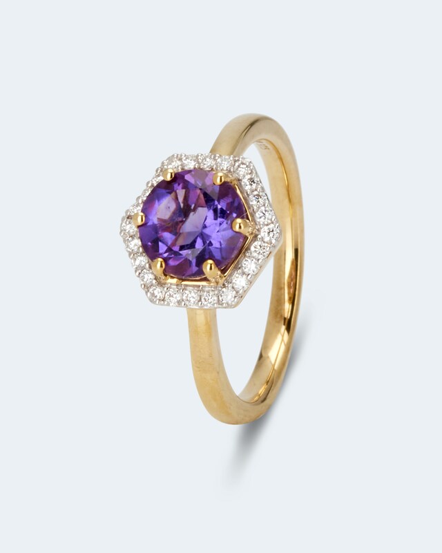 Ring mit Amethyst & Brillanten