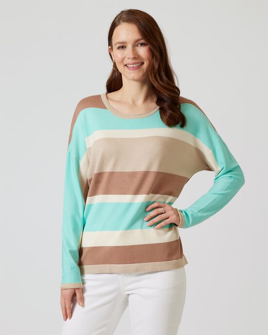 Produktabbildung für Pullover mit Streifen-Mix