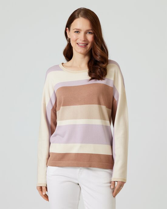 Produktabbildung für Pullover mit Streifen-Mix