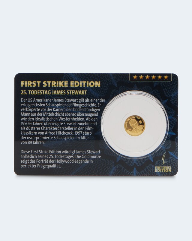 Goldmünze First Strike Edition James Stewart 2022
