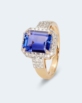 Ring mit Tansanit und Brillanten