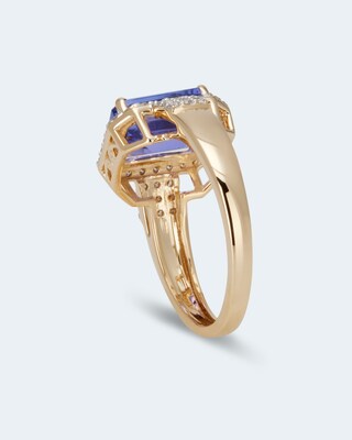 Ring mit Tansanit und Brillanten