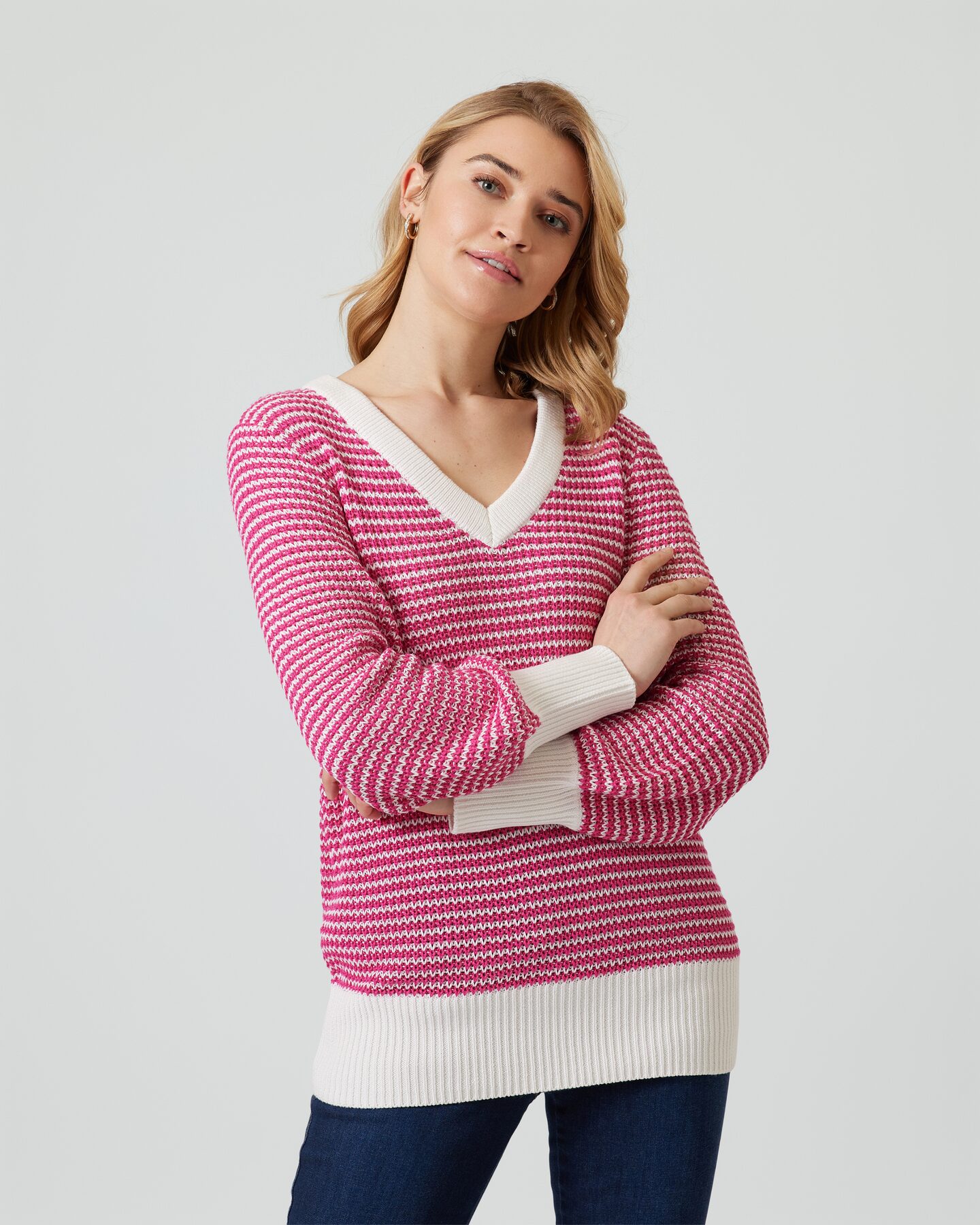 Produktabbildung für Pullover im Bicolor-Design