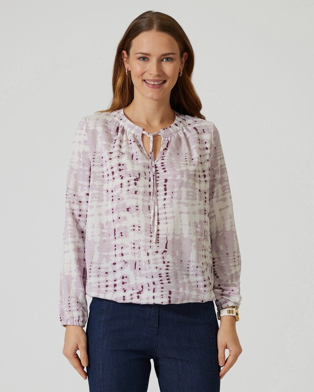 Tunika-Bluse mit Druck