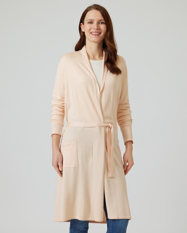 Strick-Longcardigan im Unidesign