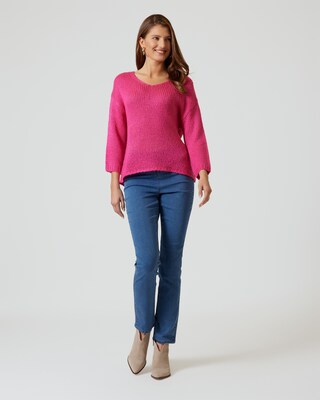 Strickpullover mit V-Ausschnitt