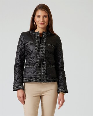 Steppjacke mit Kontrastkanten