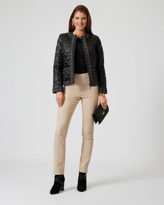 Steppjacke mit Kontrastkanten