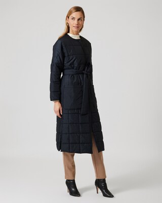 Outerwear-Mantel mit Bindegürtel