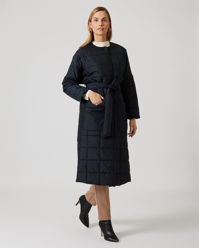 Outerwear-Mantel mit Bindegürtel