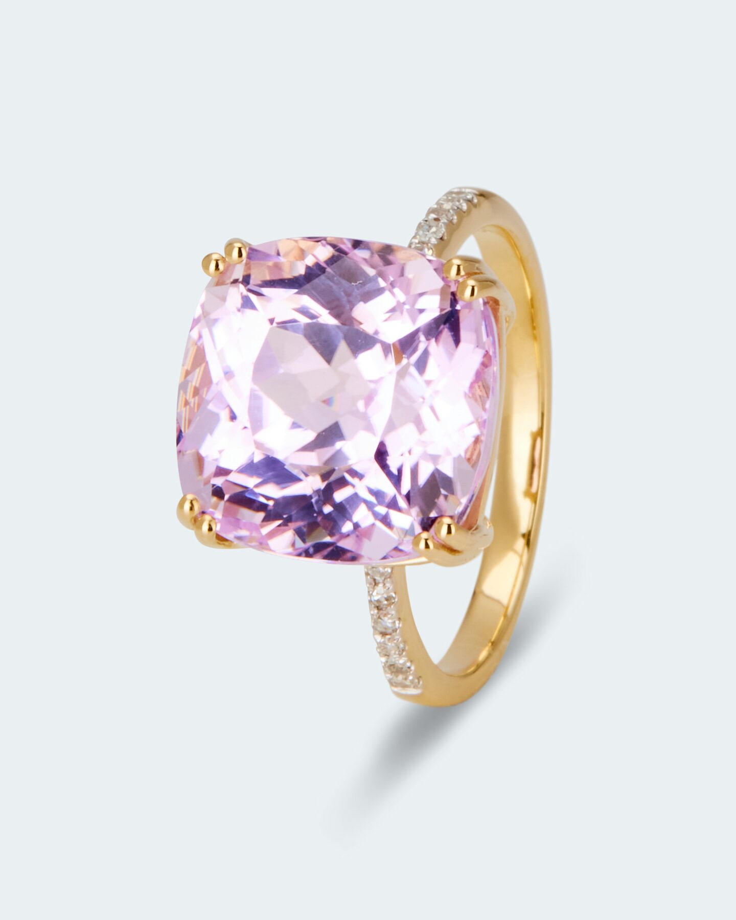 Produktabbildung für Ring mit Kunzit und Diamant