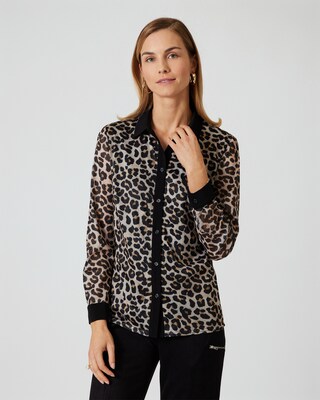 Shirtjacke im Animal-Look