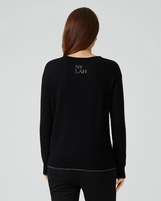 Pullover mit Glanzgarn-Details