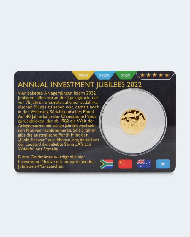 Produktabbildung für Goldmünze Investment Jubilees 2022