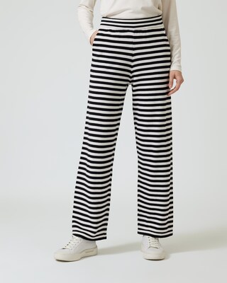 Strickhose mit 2-farbigen Streifen