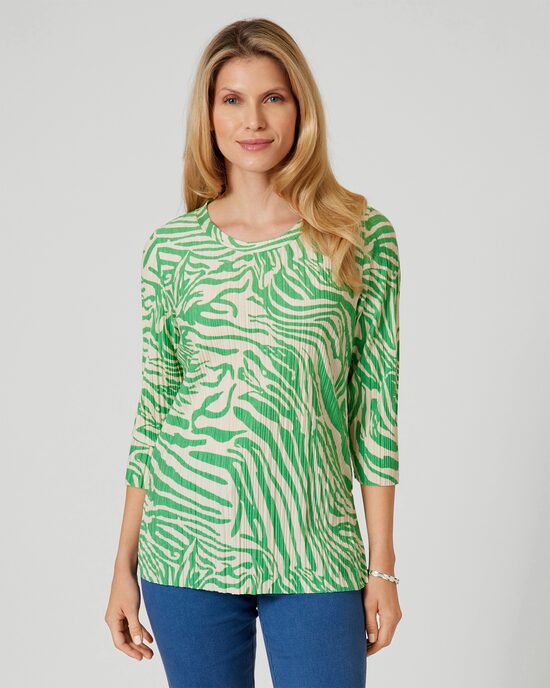 Produktabbildung für Plissée Shirt mit Animal-Druck