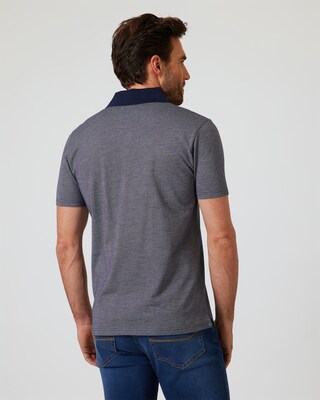 Poloshirt in Melange-Optik