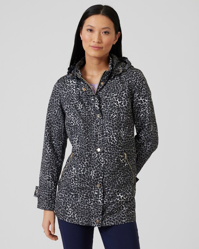 Übergangsjacke mit Animal-Druck