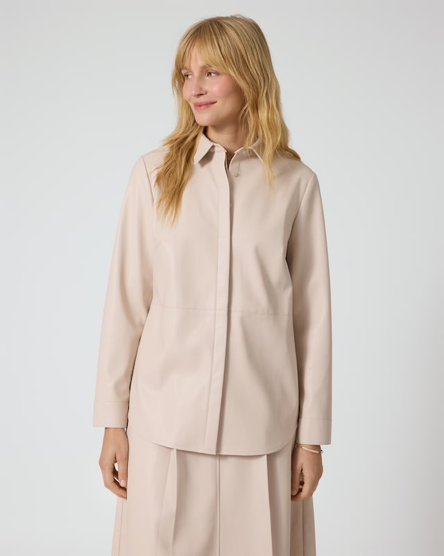 Bluse aus Lederimitat