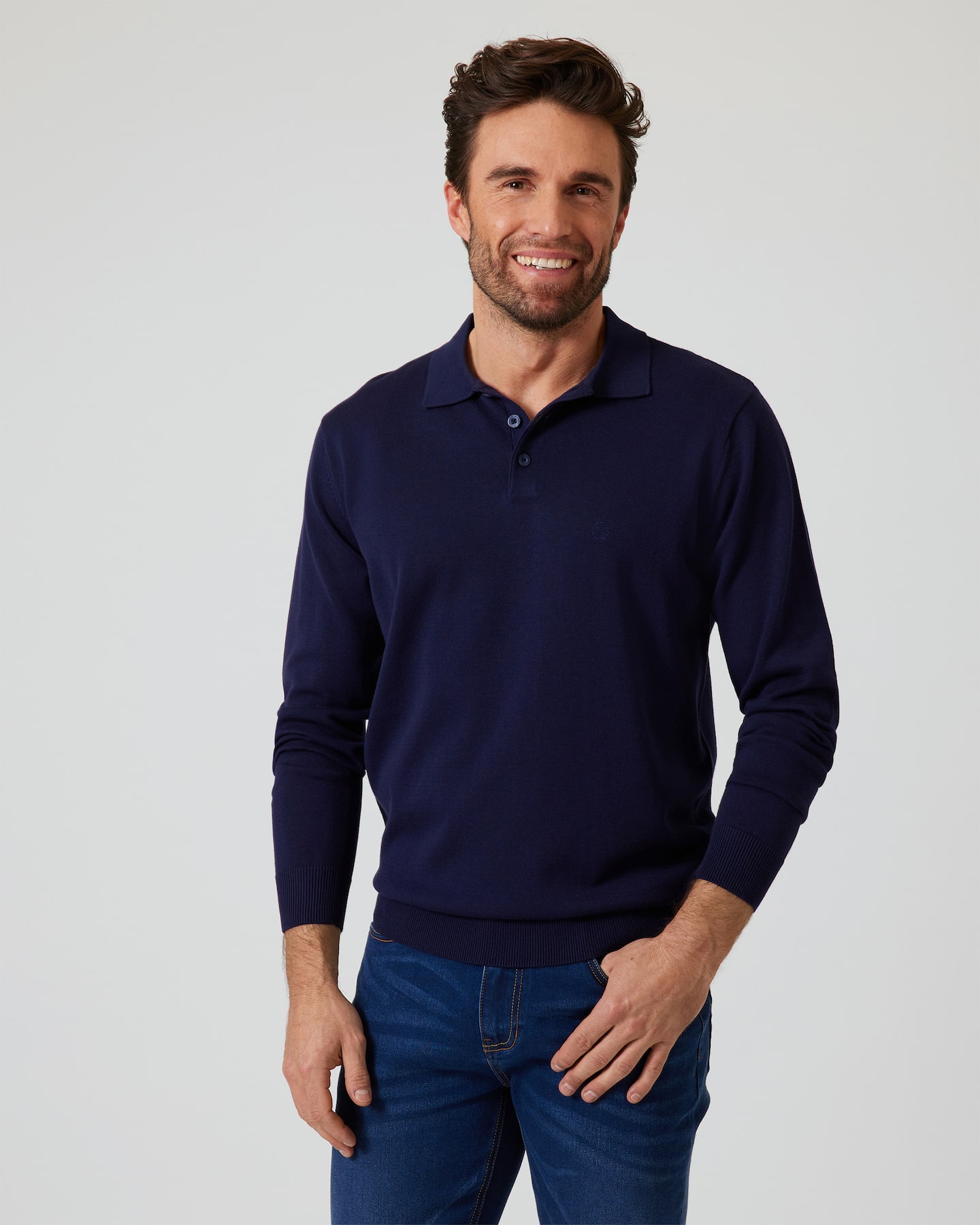 Produktabbildung für Pullover mit Polokragen