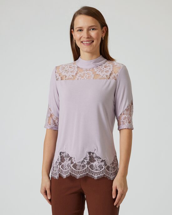 Produktabbildung für Shirt mit Spitzeneinsätzen