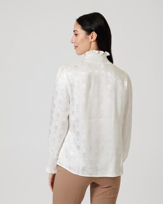 Bluse im Jacquard-Design