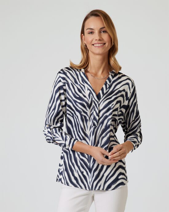 Produktabbildung für Bluse mit Zebradruck