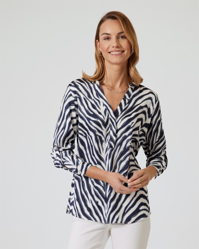 Bluse mit Zebradruck