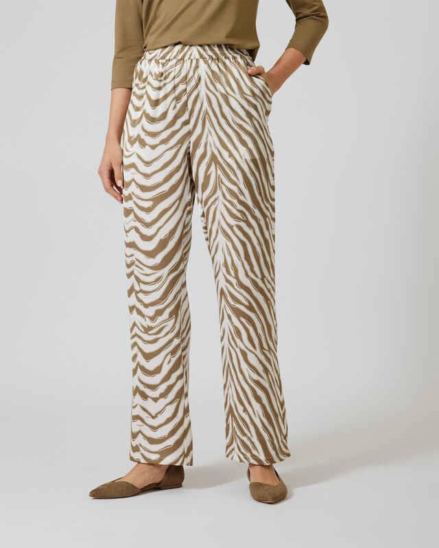 Palazzo-Hose mit Zebradruck