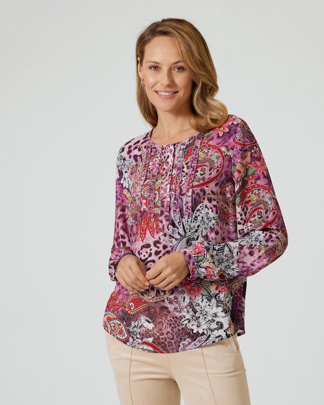 Bluse mit Rüschen