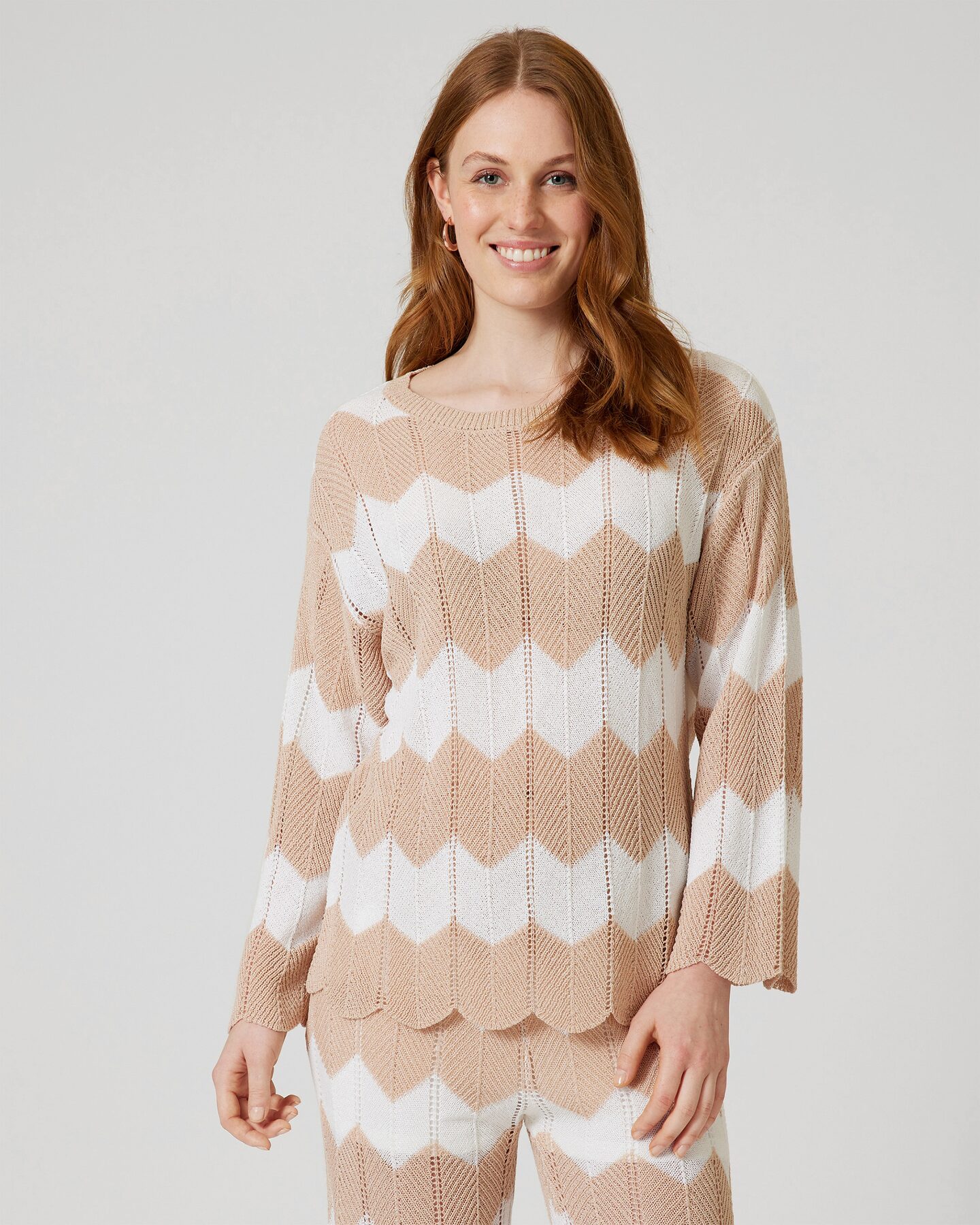 Produktabbildung für Strickpullover mit Ajour-Muster