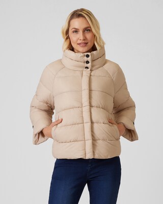 Steppjacke mit hohem Stehkragen