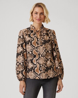 Bluse mit Snake Print