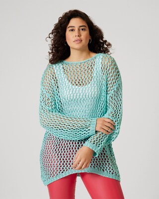 Pullover in Netz-Optik