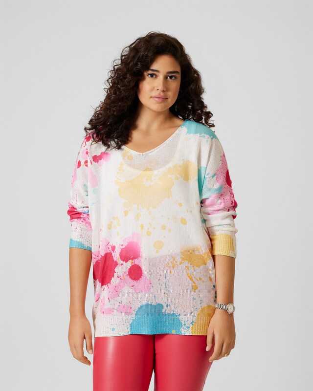 Pullover mit Batik-Druck