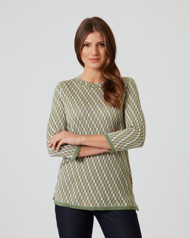 Pullover mit Grafik Jacquard-Muster