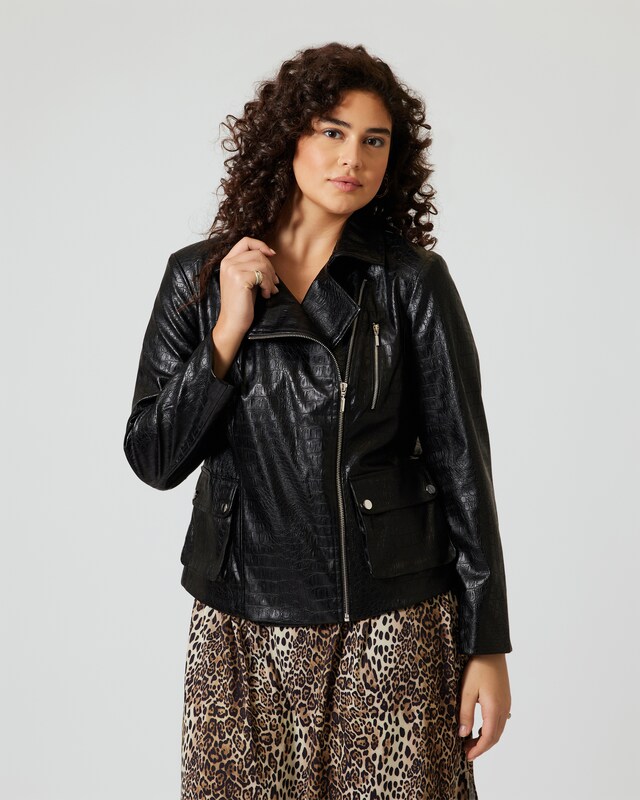 Jacke im Biker-Look