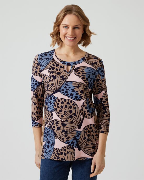 Produktabbildung für Midi-Shirt mit Schmetterlingsdruck