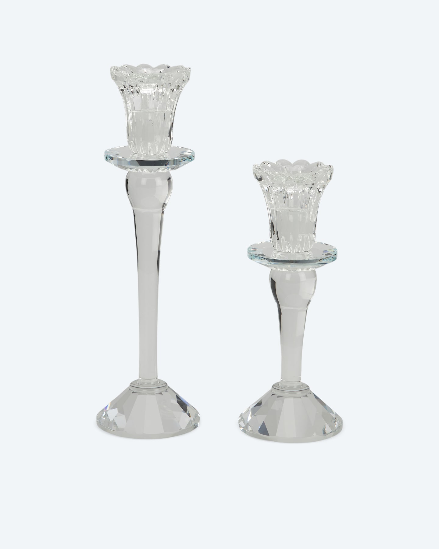 Produktabbildung für Kristallglas-Kerzenhalter, 2er Set