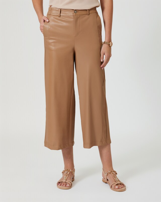 Culottes in Leder-Optik