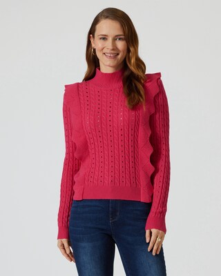 Pullover mit Zopfmuster