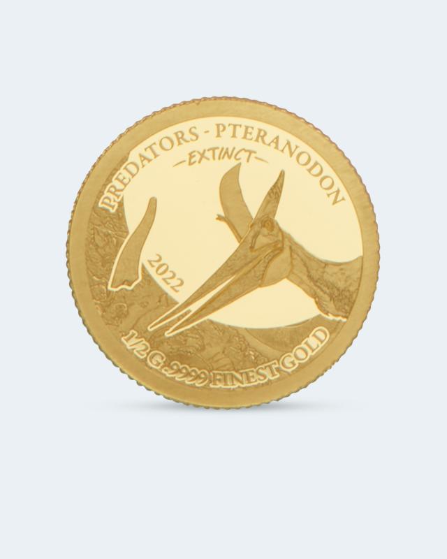 Goldmünze Extinct Predators Pteranodon